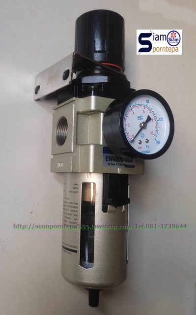 EW3000-03D Filter regulator 1 unit size 3/8" Auto ฟิลเตอร์ เรกกูเลเตอร์ ออโต้ Pressure 0-10bar 150 psi